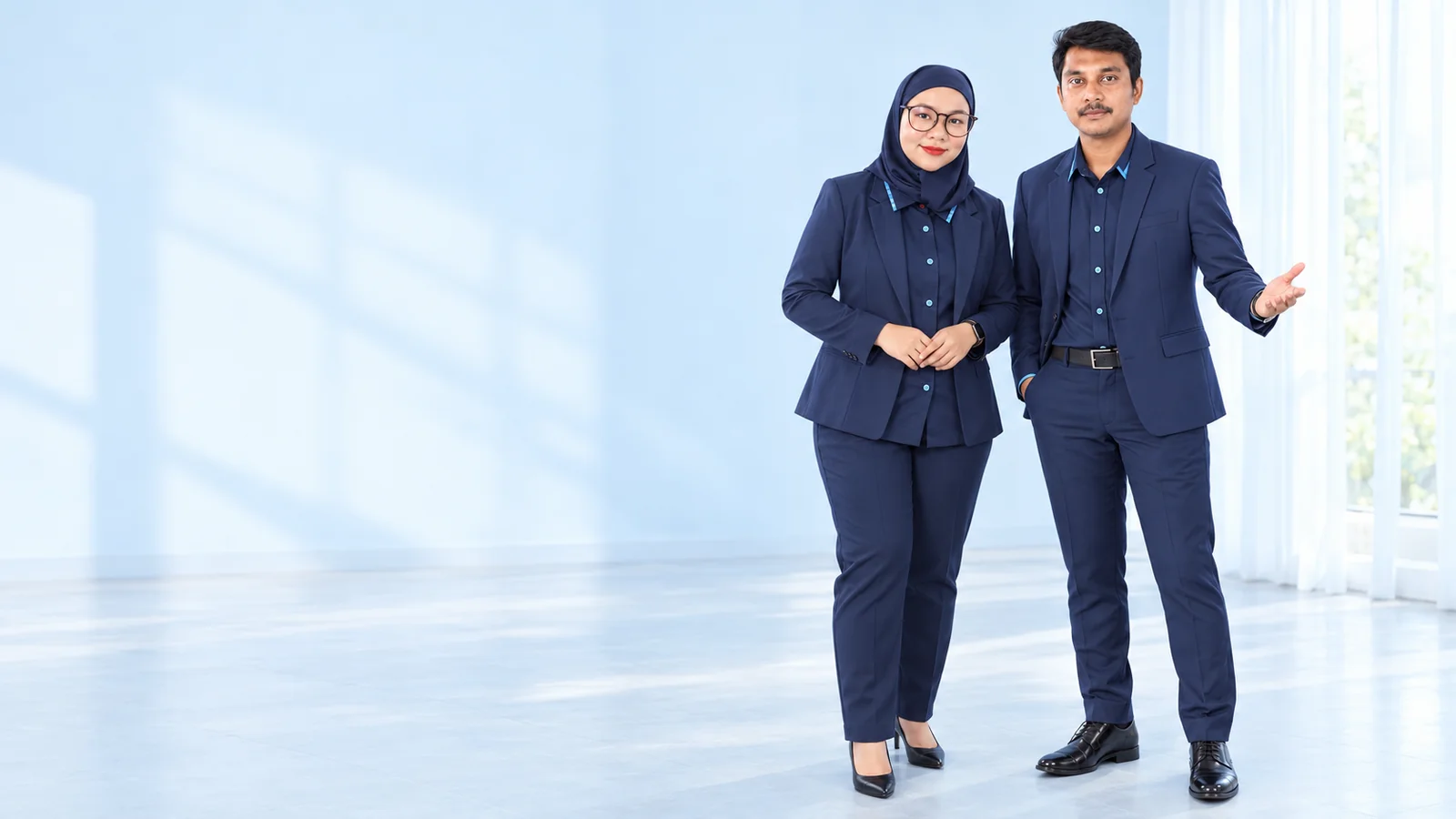Creative air conditioners portrait of Ahmad and Dayah, based on their approved master photographs